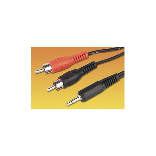 PRO SIGNAL - PSG00205 - 3.5MM PLUG TO 2X PHONO PLUGS- 2M