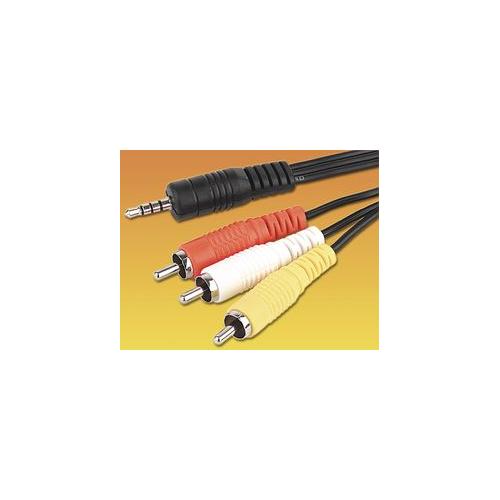 PRO SIGNAL - PSG00667 - 3.5MM 4-POLE TO 3X PHONO