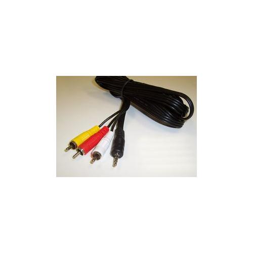 PRO SIGNAL - PSG00668 - 4-POLE JACK PLUG TO 3X PHONO - 3M