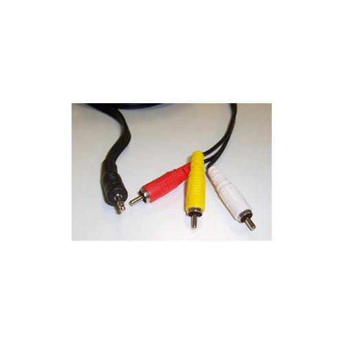 PRO SIGNAL - PSG00670 - 4-POLE JACK PLUG TO 3X PHONO - 10M