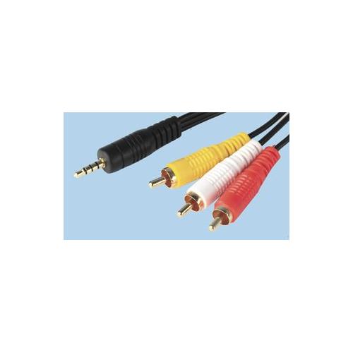 PRO SIGNAL - PSG00676 - 4-POLE JACK PLUG TO 3X PHONO PLUGS