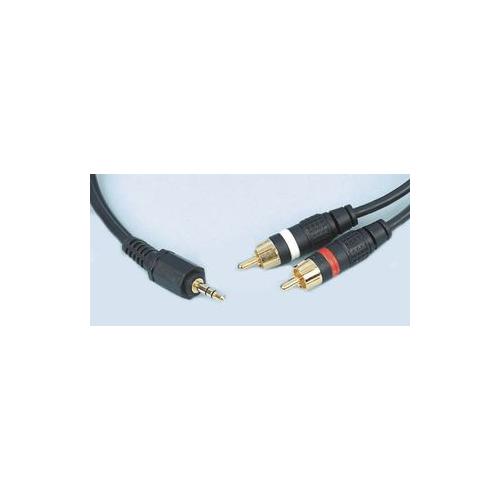 PRO SIGNAL - PSG00826 - 3.5MM ST PLUG - 2X PHONO PLUGS -GOLD