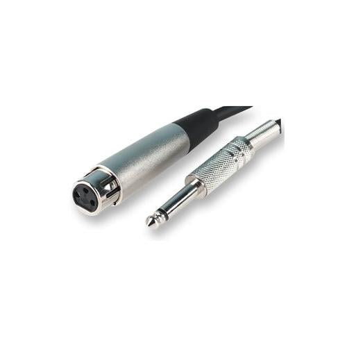PRO SIGNAL - PSG01214 - XLR SOCKET TO 6.35MM MONO JACK PLUG LEAD , 1 METRE