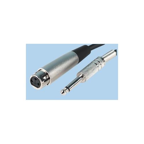 PRO SIGNAL - PSG01216 - XLR SOCKET TO 6.35MM MONO JACK PLUG LEAD , 5 METRES