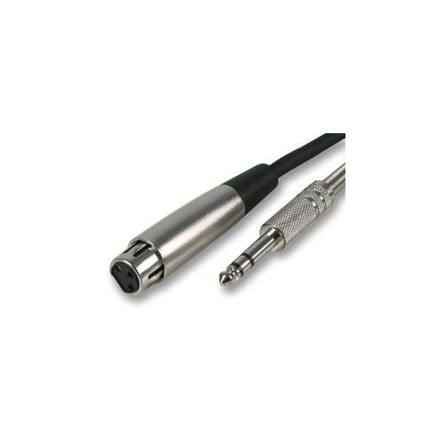 PRO SIGNAL - PSG01345 - XLR SOCKET TO 6.35MM STEREO JACK PLUG LEAD , 5 METRES