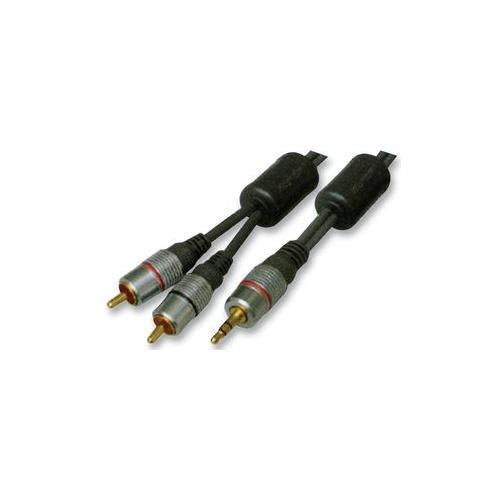 PRO SIGNAL - PSG02866 - LEAD, 3.5MM JACK TO 2X PHONO, 3 METRES