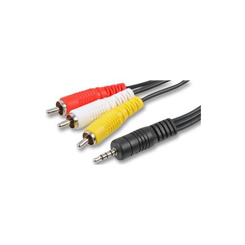 PRO SIGNAL - PSG03064 - 4-POLE JACK PLUG TO 3X PHONO - 0.15M