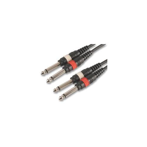 PULSE - PLS00128 - 6.35MM (1/4") 2X JACK TO 2X JACK PLUGS, 0.3M