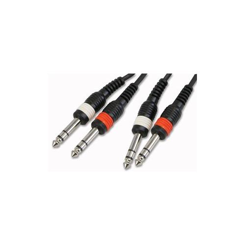 PULSE - PLS00256 - LEAD, 2X 6.35MM STEREO P TO P 6M
