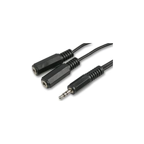 PRO SIGNAL - PSG03080 - 2X 3.5MM ST SOCKET TO PLUG, 1M