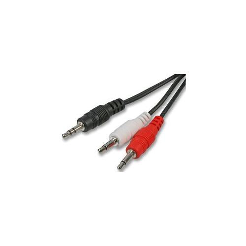 PRO SIGNAL - PSG03430 - 3.5MM STEREO PLUG TO 2X 3.5 PLUGS, 1M