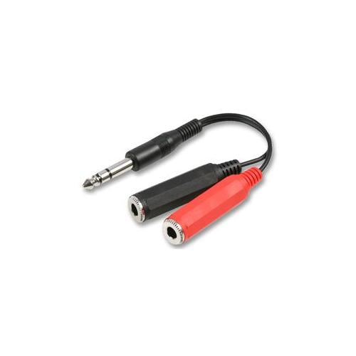 PRO SIGNAL - PSG03432 - 6.35 STEREO PLUG TO 2X MONO SKTS, 0.15M