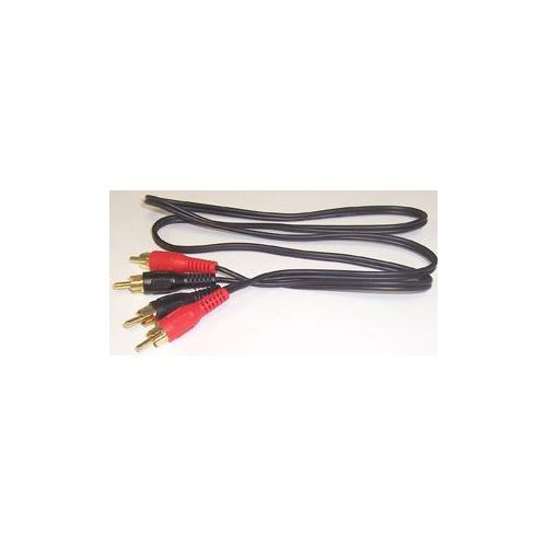 PRO SIGNAL - PSG00233 - 2X PHONO PLUGS TO, 2X PHONO PLUGS TO PLUGS - GOLD/1M