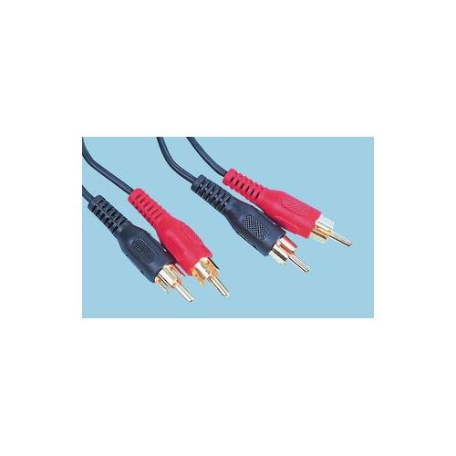 PRO SIGNAL - PSG00234 - 2X PHONO PLUGS TO, 2X PHONO TO 2X PHONO PLUGS-2M/GOLD