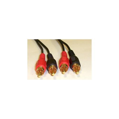PRO SIGNAL - PSG00237 - 2X PHONO PLUGS TO, 2X PHONO PLUGS TO PLUGS -GOLD/7M