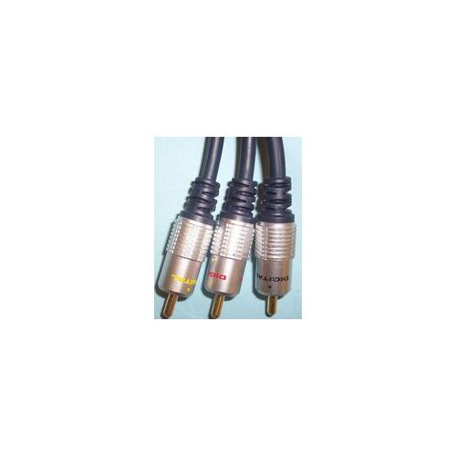 PRO SIGNAL - PSG00801 - HQ LEAD: 3X PHONO PLUG TO PLUG (MALE-MALE) 5 METRES