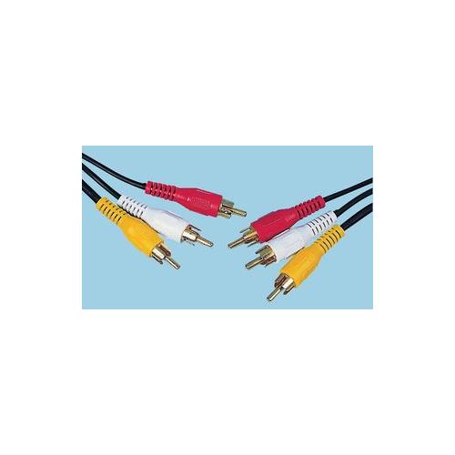 PRO SIGNAL - PSG00921 - 3X PHONO-3XPHONO PLUGS 2 METRES/GOLD