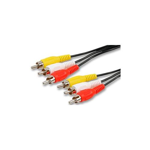 PRO SIGNAL - PSG03054 - 3X PHONO TO 3X PHONO PLUGS - 0.25 METRES