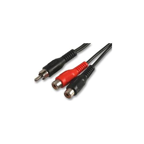 PRO SIGNAL - PSG03262 - PHONO PLUG TO 2X SOCKETS, 0.5 METRES