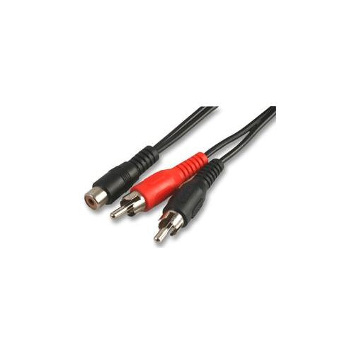 PRO SIGNAL - PSG03264 - PHONO SKT TO 2X PHONO PLUGS, 0.15 METRES