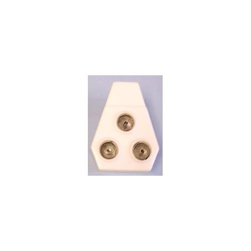 3 WAY R.ANGLE SPLITT - 3-WAY RIGHT ANGLE COAXIAL SPLITTER