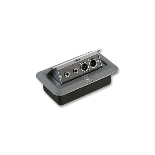 AV16210 - FLOOR BOX, 2X XLR PLUGS + 2X JACK