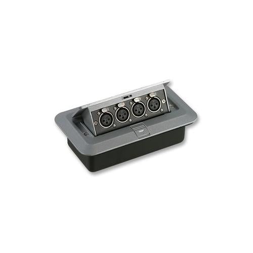 AV16212 - FLOOR BOX, 4X XLR SOCKETS