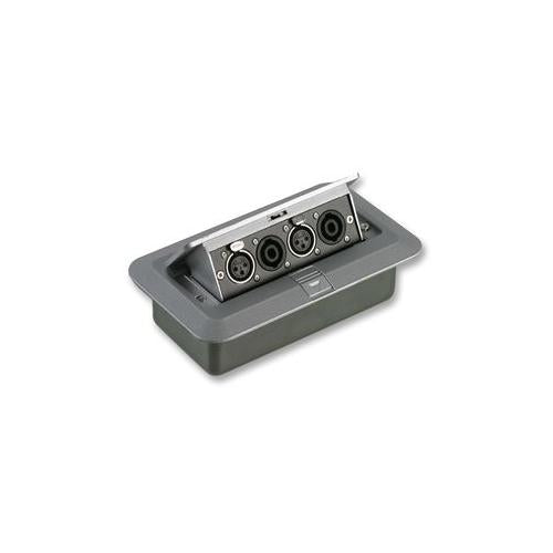 AV16215 - FLOOR BOX, 2X XLR + 2X SPEAKER