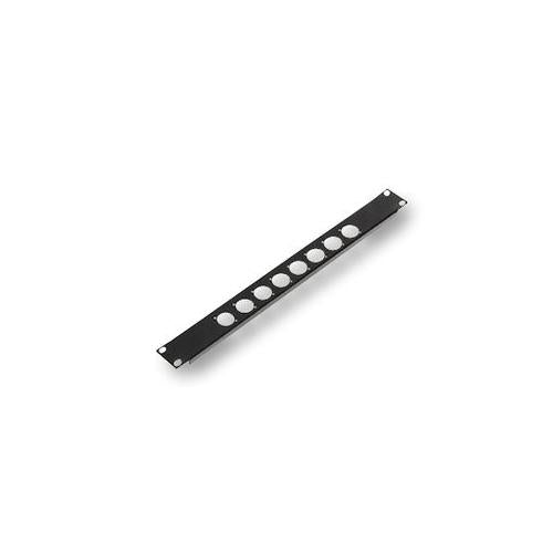 R1269/1UK/08 - PRE-PUNCHED XLR 19" PANELS , 1U - 8 HOLE
