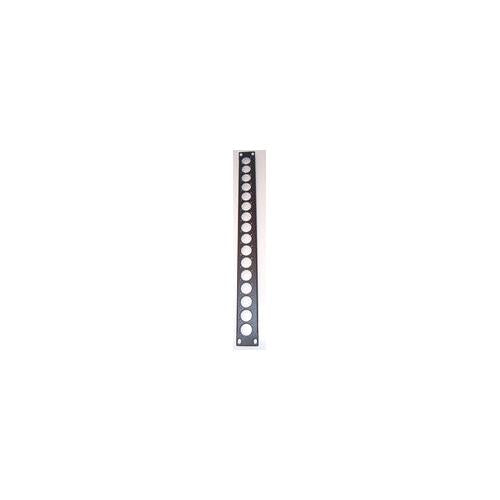 R1269/1UK/16 - PRE-PUNCHED XLR 19" PANELS - 1U - 16 HOLE