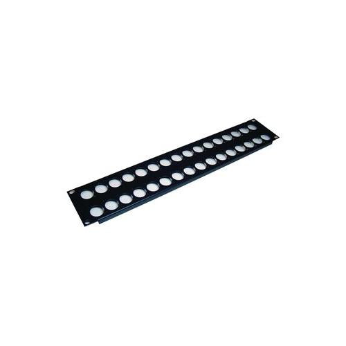 R1269/2UK/32 - PRE-PUNCHED XLR 19" PANELS - 2U - 32 HOLE