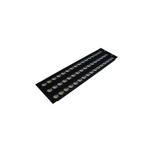 R1269/3UK/48 - PRE-PUNCHED XLR 19" PANELS - 3U - 48 HOLE