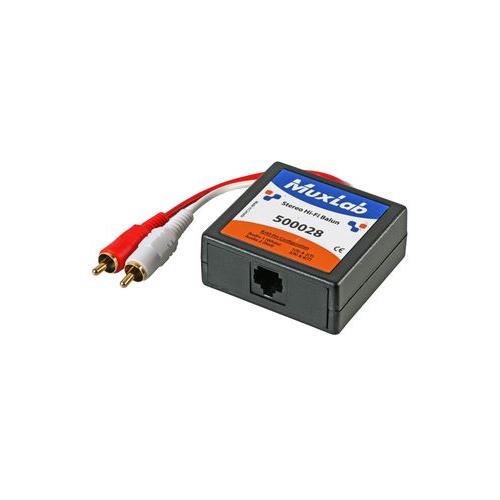 MUXLAB - 500028 - CAT5 AUDIO BALUN, STEREO, 2X PHONO , VIDEO OVER ETHERNET