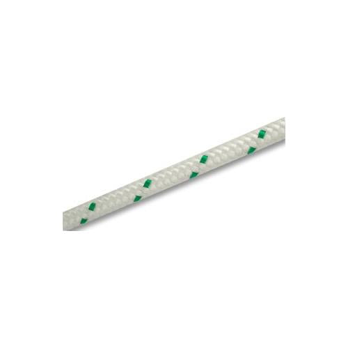 BY08W/G - POLYESTER YACHT ROPE 8MM White/Green 100M