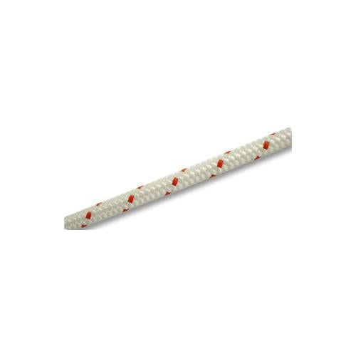 BY10W/R - POLYESTER YACHT ROPE 10MM White/Red 50M