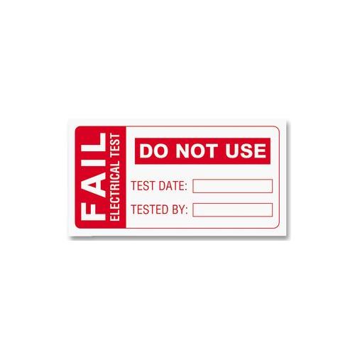 MARTINDALE ELECTRIC - FAIL1 - PAT LABELS, FAIL