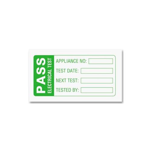MARTINDALE ELECTRIC - LAB2 - PAT LABELS, PASS