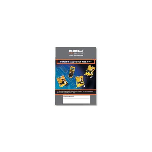 MARTINDALE ELECTRIC - PATREG - PAT TESTER REGISTER