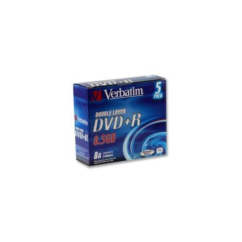 VERBATIM - 43541 - DVD+R DL, 8 SPEED, X5 JEWEL CASE
