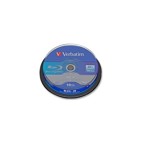 VERBATIM - 43742 - BLU RAY, BD-R, 6X, SPINDLE 10 PACK