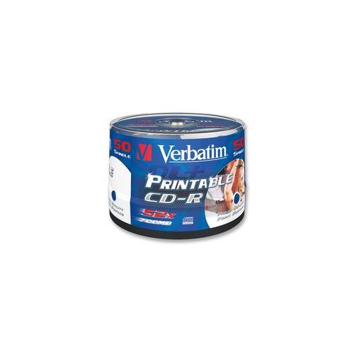 VERBATIM - 43438 - CD-R, WIDE PRINTABLE, CAKE, X50, VERBATIM