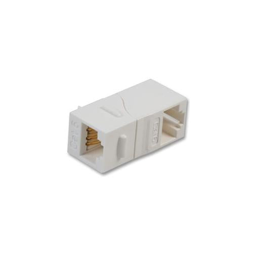 S-ACK90WH Rj45 Through Coupler , Cat6 , 90 Deg , Wh