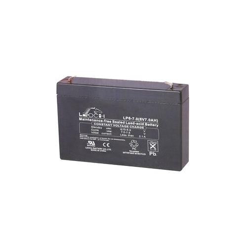 LP6-7.0 Leoch Battery, Lead Acid, Agm, 6V 7Ah
