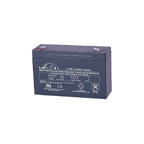 LP6-12 Leoch Battery, Lead Acid, Agm, 6V 12Ah