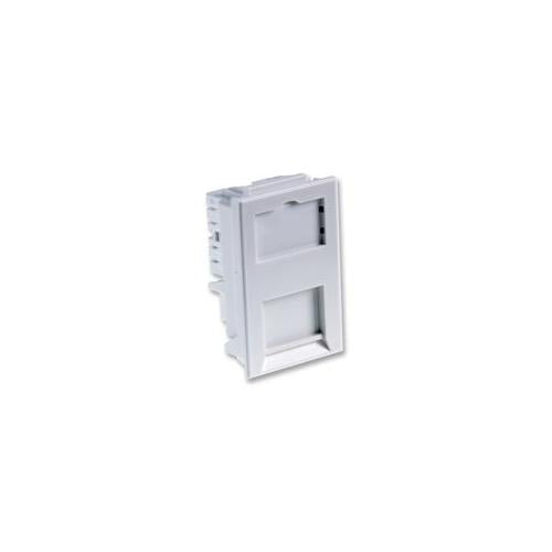 SJ6WH Rj45 Module , 6C (25X38.5) , Cat6 , Wh