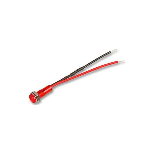 PPOP-119R Multicomp LED Indicator, Wired, 3mm, 12V, Red