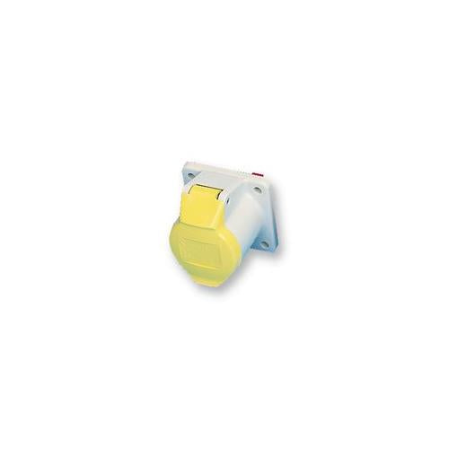 410304 Walther 16A 2P+E Chassis Socket 110V Yel