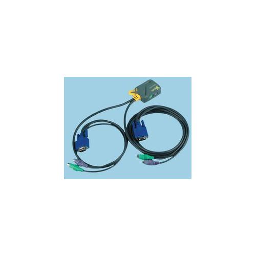 NLKVMP2PC Mini 2-Port KVM Switch With Cables