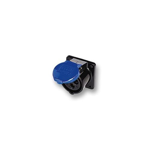 410306SW Walther Panel Socket, 16A Bs4343 Black 240V