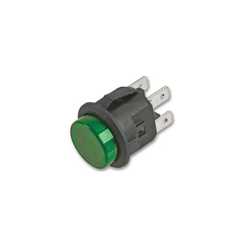 SW03213 Switch , Round Push Button , Ill. Green